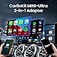 CarlinKit Wireless CarPlay & Android Auto MINI-Ultra Adapter, 2-in-1 Wireless-Adapter wandelt kabelgebundenes CarPlay/Android Auto in kabellos, Mini-Stick-Design, OTA-Upgrade
