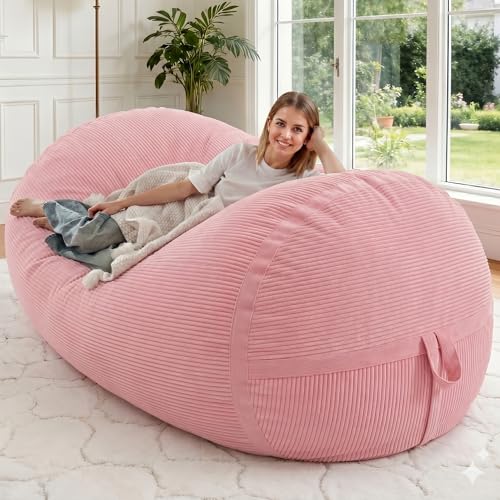 Image of 5FT Bean Bag Chair 5'Giant Bean Bag Chairs with Adults, Large Beanbag Chair