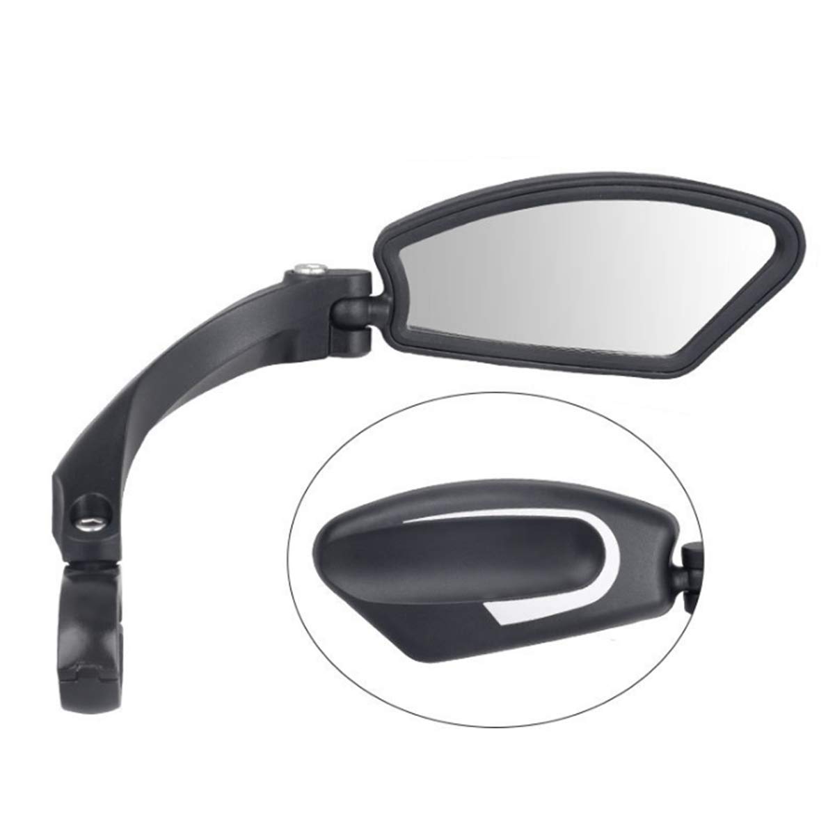 1PC Manubrio della bici della bicicletta Specchietto retrovisore Specchio di sicurezza posteriore per biciclette MTB Bike Electric Motorcycle (Color : Right)