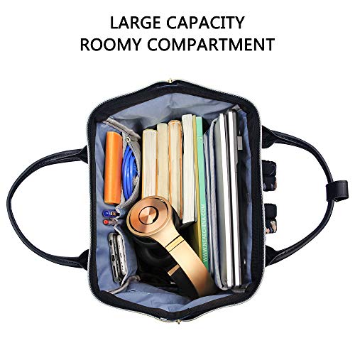 KROSER-Laptop-Backpack-156-Inch-Stylish-College-Backpack-with-USB-Port-Water-Repellent-Casual-Daypack-Doctor-Bag-Travel-Business-Work-Bag-for-WomenRose-Pattern