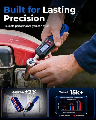 1/4 Inch Digital Torque Wrench ±2% Accuracy for Moto Bike Home DIY Detail
