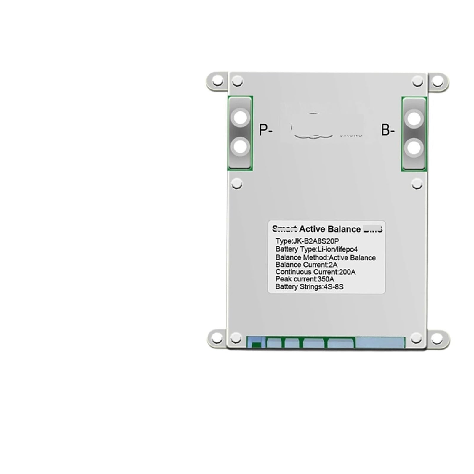 LDHJBNAC B2A8S20P 2A Active Balance Lifepo4 Battery 4S 12V 5S 6S 7S 8S 24V 200A Li-Ion LTO 18650 Camping RS485(JK-B2A8S20P)