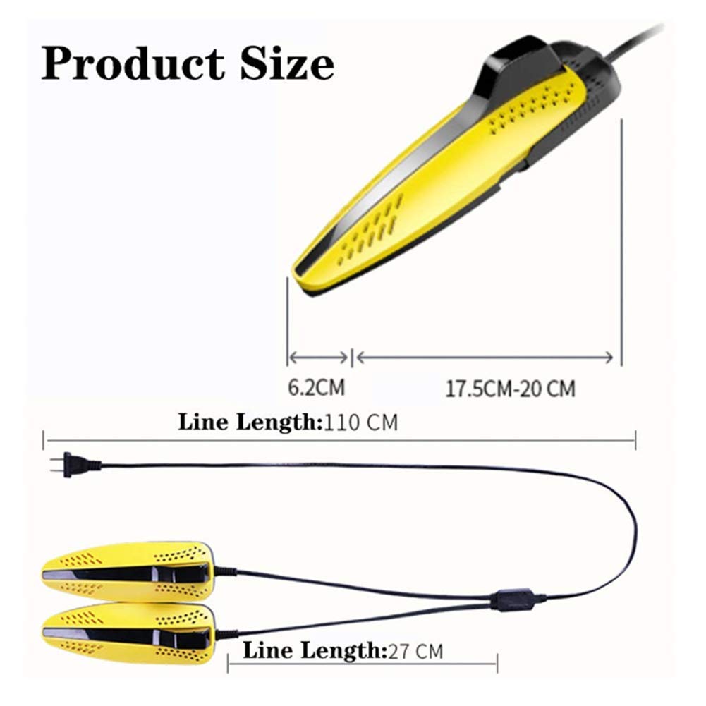 MU Essiccatore da Scarpa Portatile Sterilizzazione Elettrica Deodorizzazione a Secco Riscaldamento Deumidificazione Scaldatori Asciugatura,Adulto
