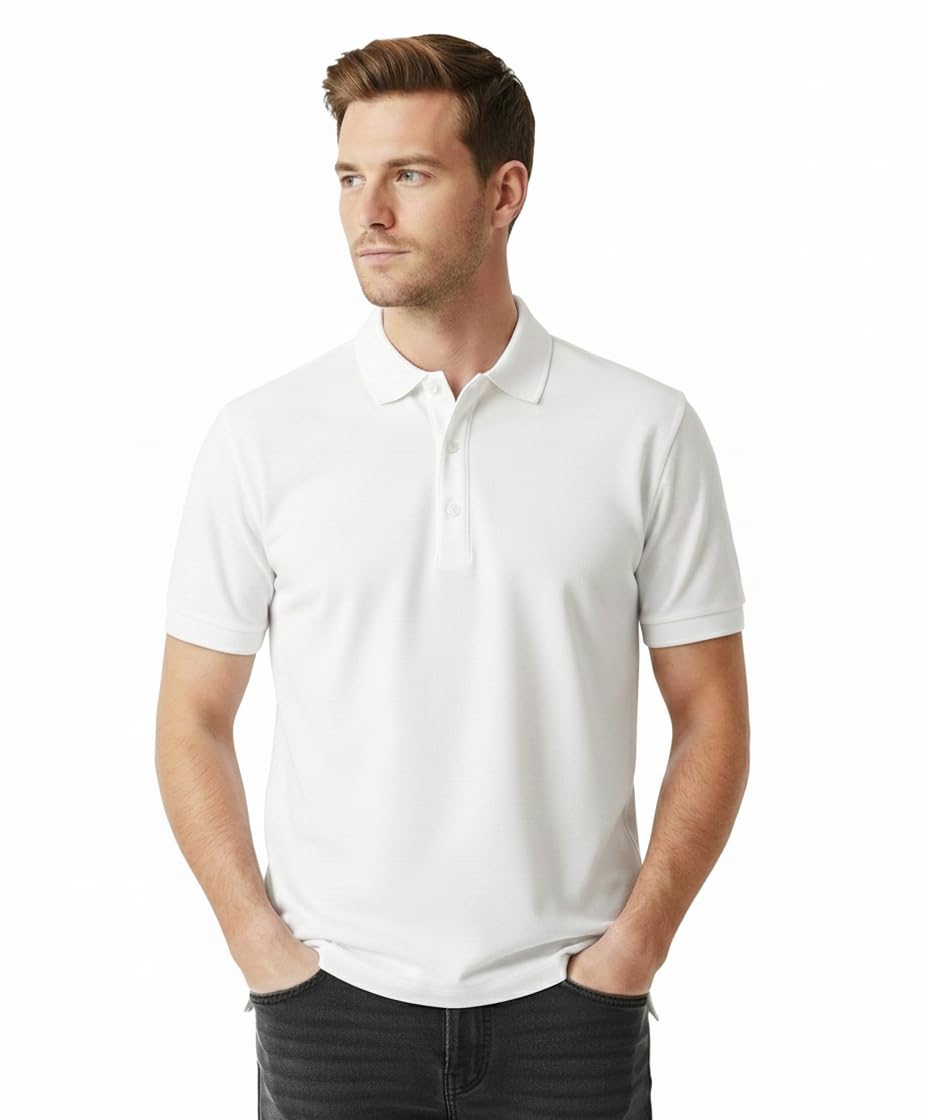coqoon Men’s Polo T-Shirt with Collared Neck, Half Sleeve Regular Fit Casual Polo for Everyday Wear, Office and Street Style-picture-43