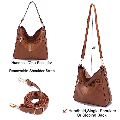 Image of Women Large Crossbody Bags Ladies Satchel Shoulder Handbags Purse and Wallet Set for Women Totes Hobo Purses