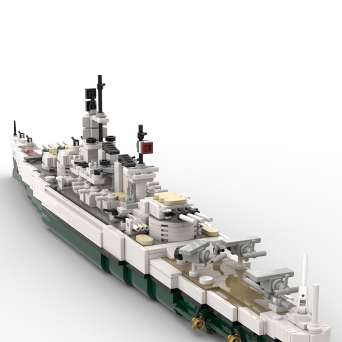 Militärisches Kriegsschiff Klemmbaustein-Set – detailreiches Modell mit präziser Struktur, Sammlerstück für Display & Sammlung, Geschenk für Erwachsene & Modellbau-Fans (1106 Teile)