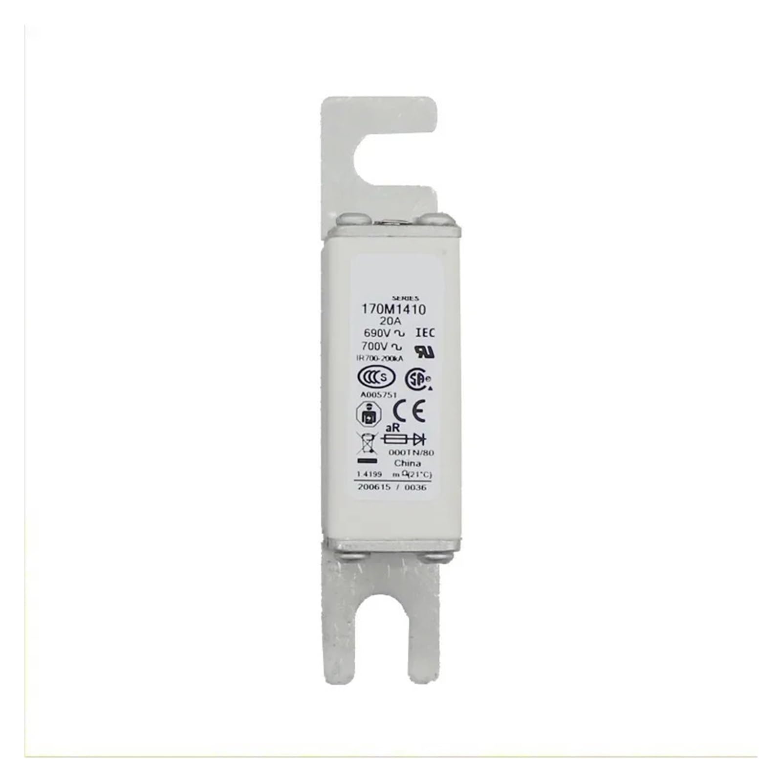 Base de fusible enfichable 170M1410 triphasé pour armoire électrique