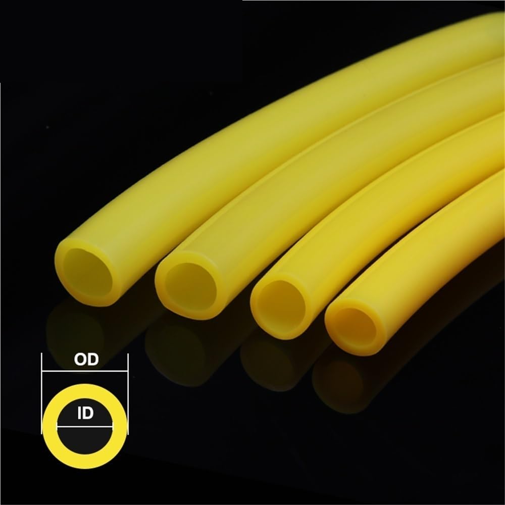 1 pieza de tubo de goma amarillo fácil de procesar, tubo de silicona for equipos de laboratorio(10metersx6mmx9mm)