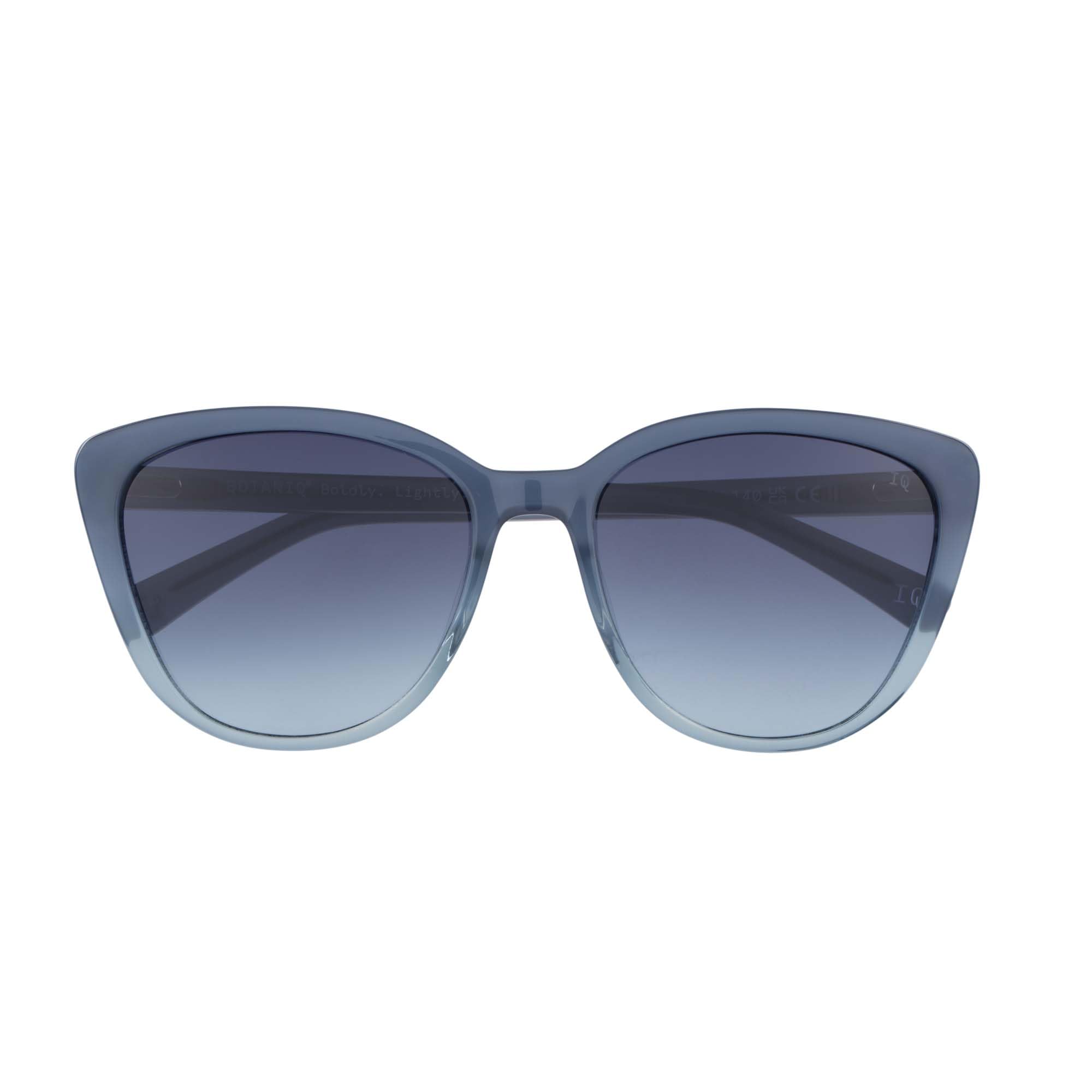 Botaniq Butterfly-Sonnenbrille mit Vollrand-Fassung aus Bio-Acetat in Blau Verlaufend mit Grau getönten Gläsern mit UV-Schutz, für Damen