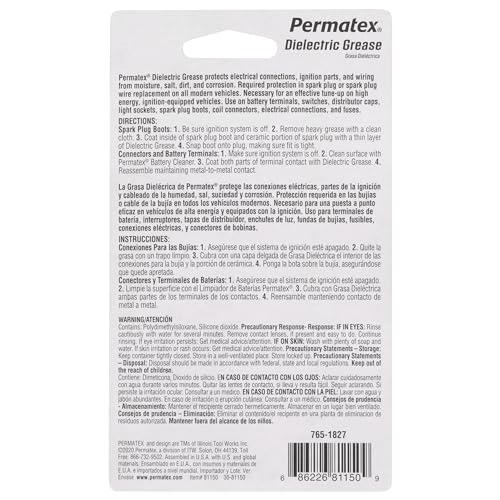 Permatex 81150 Dielectric Tune-Up Grease, 0.33 oz. Tube, Silver