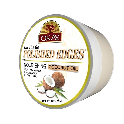 OKAY Bordes pulidos con aceite de coco de 2 onzas 20fl oz