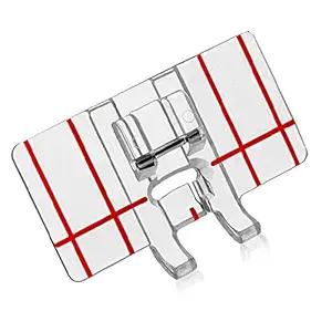 TFBOY Top-Load Border Guide Foot - Fits All Low Shank Snap-On Singer, Brother, Babylock, Euro-Pro, Simplicity, White, Janome, Kenmore, Juki, New Home.