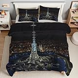 Bettdecke 135x200 Stadt Steppdecke 135x200 Turm 4 Jahreszeiten Bettdecken mit 2 Kissenbezug, Waschbar Microfaser Bettzeug, Warme Weiche Bettdecke ohne BezugT5354