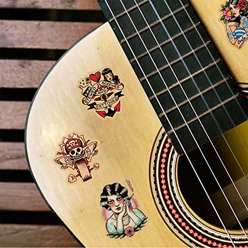 QIYUYA Vintage Stickers 100pcs Sailor Jerry Sticker Pack for Adults Vinyl Waterproof Retro Pinup Girl Deals for Laptop Water Bottle Hydro Flask Car Motorcycle Guitar Phone Luggage Men Decoration Sexy
