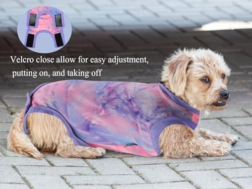 Image of Dog Surgical Recovery Suit, After Spay Abdominal Wounds Post Surgical Suit for Dogs Female Male Dog Onesies, Anti Licking Breathable Dog Shirt