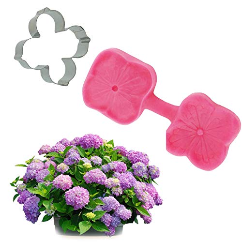 Hydrangea Fondant Flowers Cutter Fondant Gum Paste Petal Cutter Cake Decorating Moulds Fondant Sugarcraft Mould (STYLE FOUR)