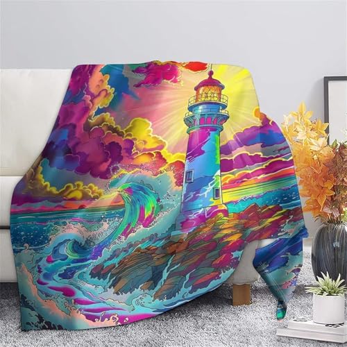 Couverture de lit haut de gamme en microfibre douce motif phare