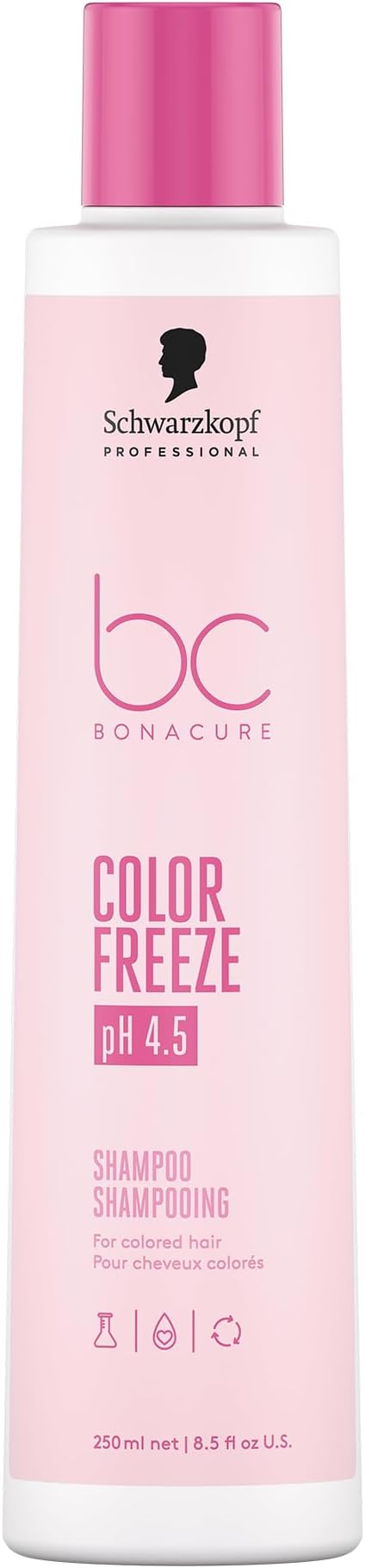 Schwarzkopf Professional Bonacure Color Freeze Shampoo For Colored Hair Vegan Color Locking System pH 4.5 Balancer Technology Long Lasting Color Vibrancy Zero Fade Cleansing Detangling 250 ml