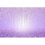Canessioa Violet Backdrop Wedding Birthday Party Decorations for Women 10x8ft (300x240cm) Banner Silver Strings Pearl Baby Shower Photography Background Studio Props