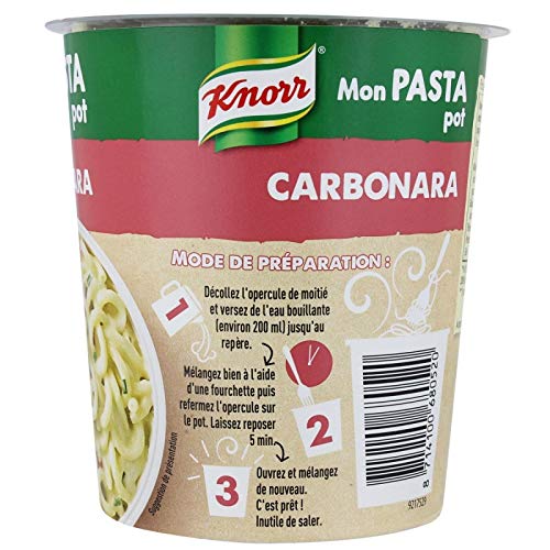 Knorr - Mi 71G Carbonara Pasta Pot - Lot De 4 - Precio Por Lote - Entrega Rápida