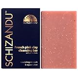 Clay Cleansing Bar Soap, Organic Herbal Skin Detox with French Pink Clay, Natural Luxury For Facial and Body Detoxification, Moisturizing, Nourishing Beauty Bar, Vegan, Non GMO, 4 oz