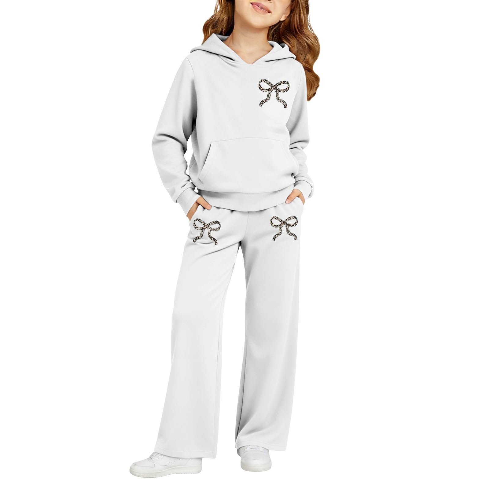 Conjunto de chándal con capucha y pantalones de pierna ancha para