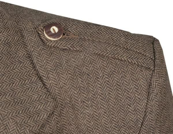 Argyle Tweed Kilt Jacket with 5 Button Vest Scottish Wedding Argyll Jacket with Waistcoat Brown Colour2