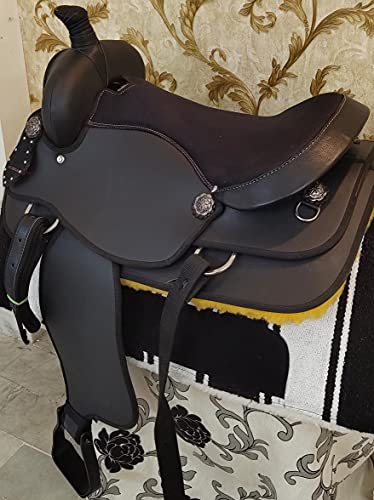 Deen, Enterprises Synthetic Western Barrel Racing Trail Equestrian Horse Saddle, Size 14 To 18-04 (17.5) #TOP1