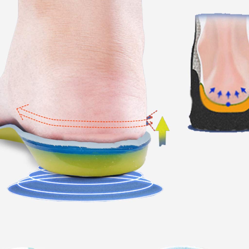 EDDGE Plantilla de Calzado Deportivo Suave de Gel Antideslizante de Silicona, Plantilla de Masaje, Zapatos ortopédicos for el Cuidado de los pies, cojín de Suela (Size : S)