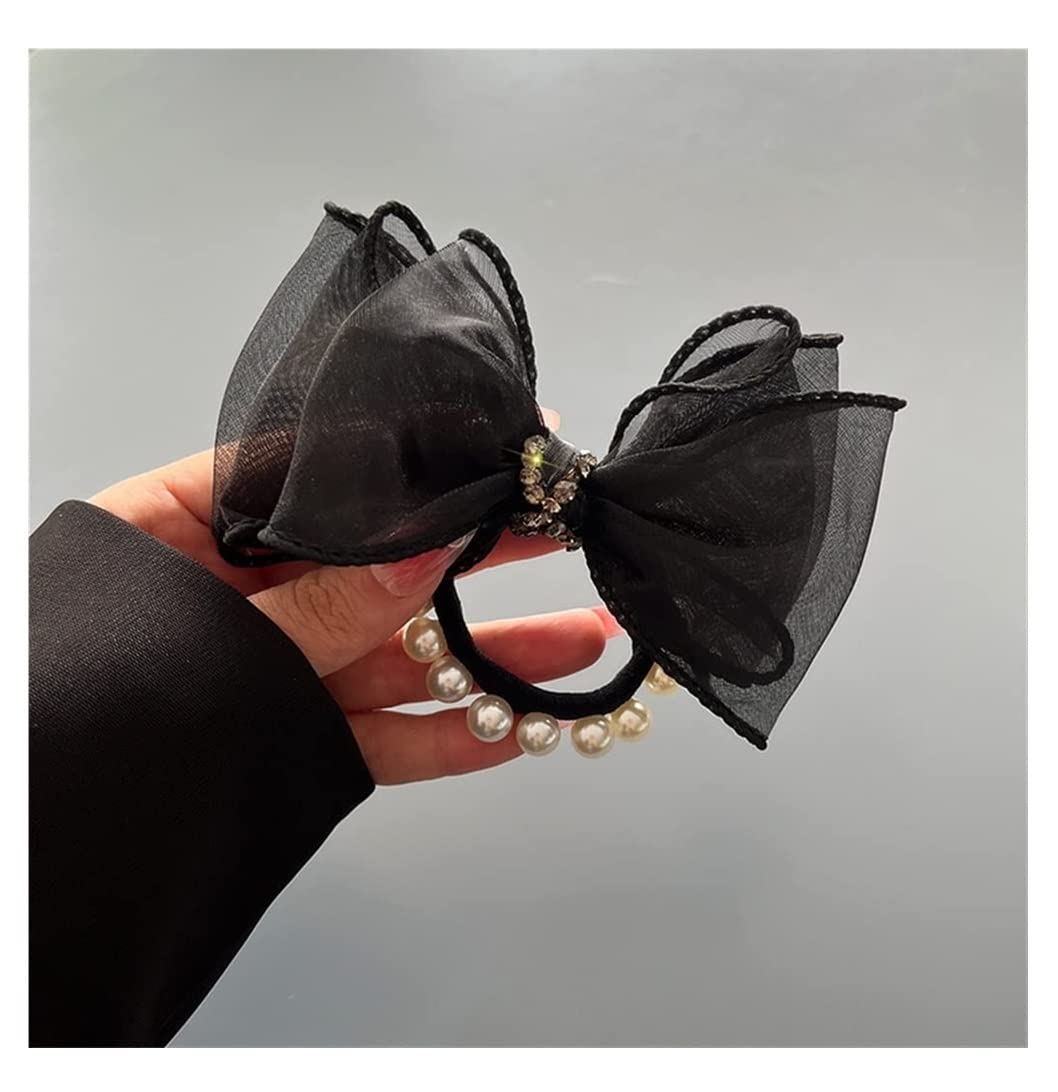 Scrunchies Per Capelli 3pcs Pizzo Fiocco Corda Per Capelli Maglia Anello Per Fondina Per Testa A Sfera Per Elastici Per Coda Di Cavallo