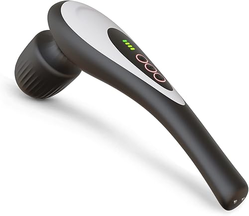 Masajeador vibratorio de mano personal, inalámbrico, eléctrico, de mano, tejido profundo, cuello, espalda, hombro, pie, portátil, con siete Negro