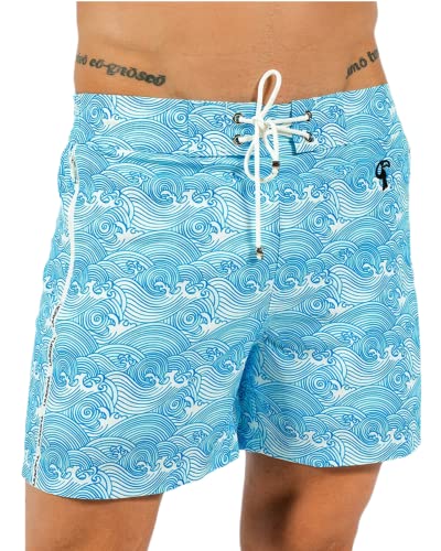 Make Waves Blue Swim Trunks - 5