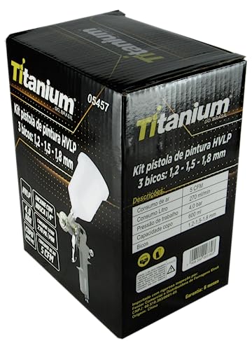 KIT PISTOLA PINTURA POR GRAVIDADE BICOS 1,2MM, 1,5MM 1,8MM