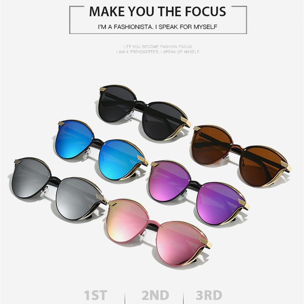 Gafas de sol ovaladas de moda para mujer Gafas de sol para mujer Gafas casuales retro UV400 para mujer