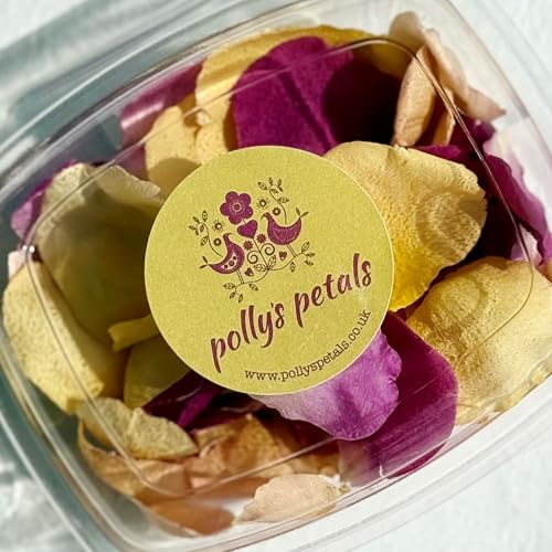 Edible Petals - 200ml - Freeze Dried Multicoloured Rose - Certified Food Grade (395)