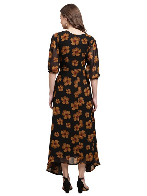 Preneum Women's Regular T-Shirt (Maxi-N-04_Black L)