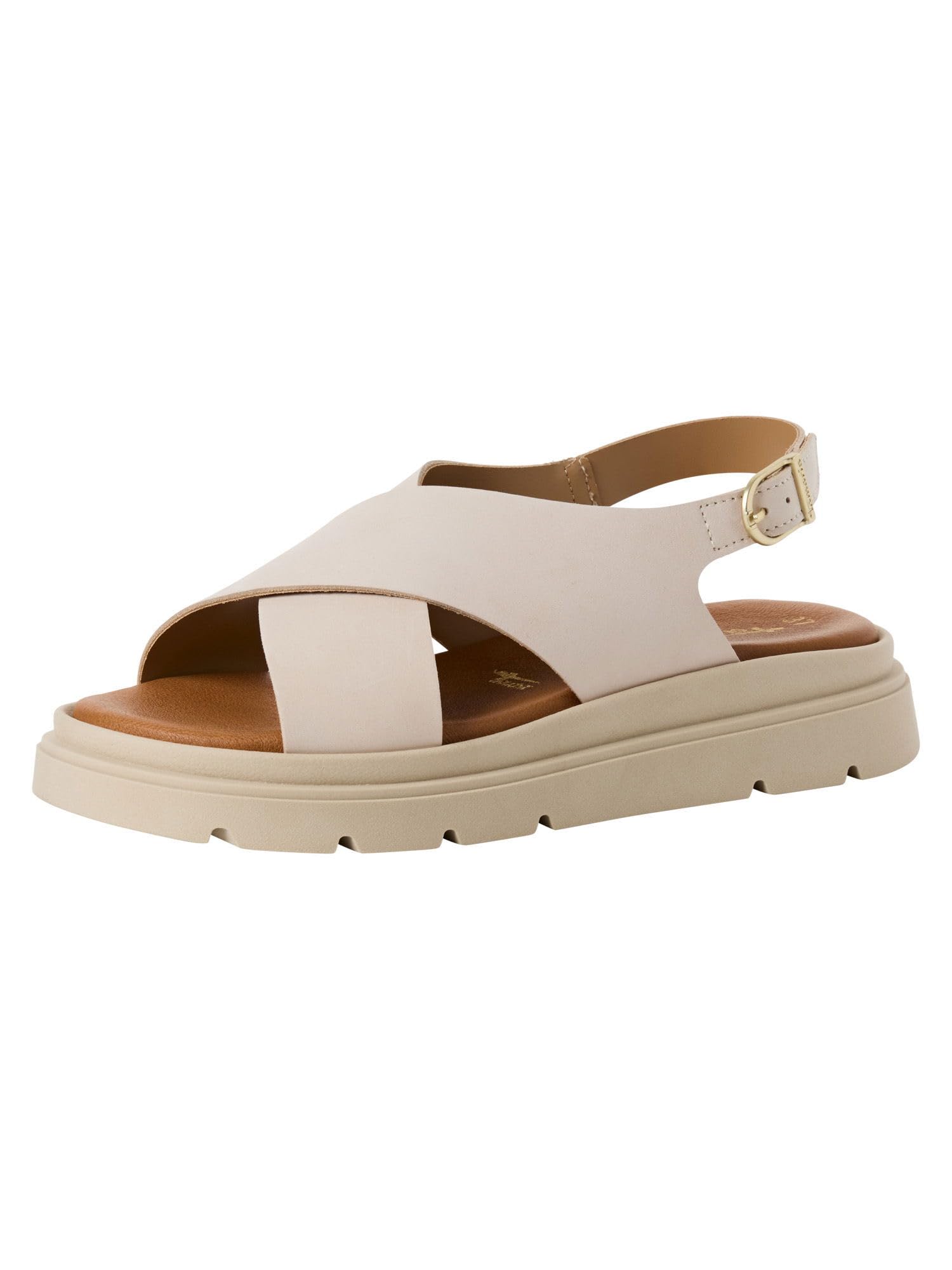 Tamaris Women’s sandal with wedge heel beige 5.5 UK