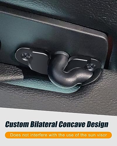 Image of Upgraded Aluminum Alloy Sun Visor Repair Kit for Jeep, Veharvim Heavy Duty Sun Visor Clip Compatible with Jeep Wrangler JK 2018 / JL /Wrangler 2018-2023 / Gladiator 2020-2023