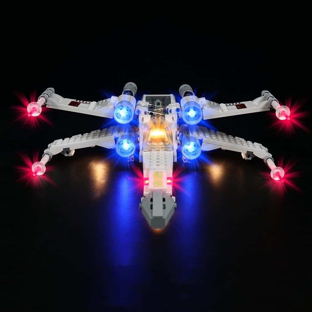 LED Light Kit for Lego 75301 Luke Skywalker's X-Wing Fighter, USB Connecting Lighting Set Compatible with Lego 75301(Lights Only, No Lego Models) (Classic)