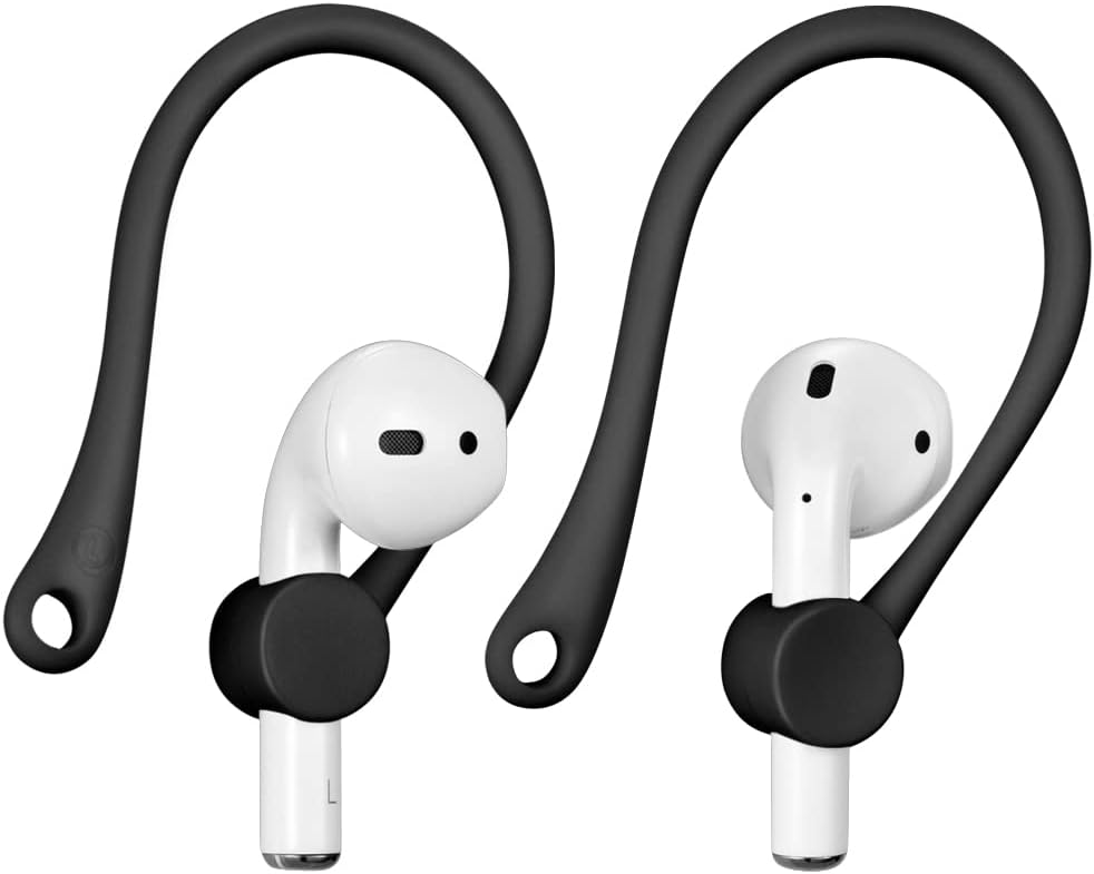 Ear Hooks Designed for Apple AirPods Pro 2, Pro, 3, 2 &1, ICARERSPACE AirPods EarPads Ear Hooks for Running, Jogging, Cycling, Gym - Black