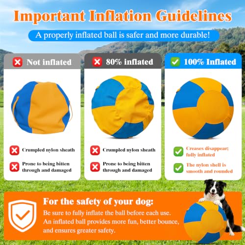 Image of 18 Inch Dog Herding Ball Replacement Cover (Cover Only) | 1000D Tear-Resistant Oxford, Hidden Zipper. Revitalizes 18 inch Agility Balls For Corgis, Frenchies & Small Breeds