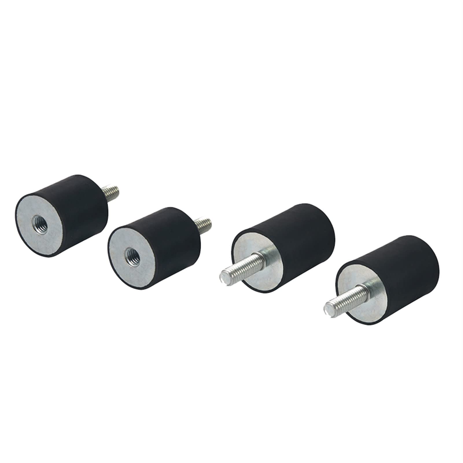 Rubber Studs Shock Isolator, Stud Bushing 4Pcs M3 M4 M5 Male to Female Thread Absorber, Crash Pad Damper Bobbin Mount Anti Vibration Threaded(D10 x H10 M4)
