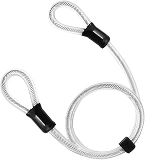 DOITOOL Cadeado de cabo alto para bicicleta Bloqueio de fio de bicicleta Trava de cabo de ciclismo Acessórios de trança de trava de fio de bloqueio de fio de bloqueio de cabo de bloqueio de cabo de bloqueio de cabo de mountain bike prata liga de zinco