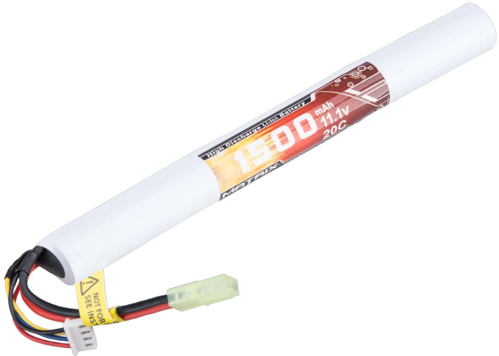 Evike Airsoft - Matrix High Performance 11.1V Stick Type Airsoft Li-Ion Battery (Configuration: 1500mAh / 20C / Small Tam)