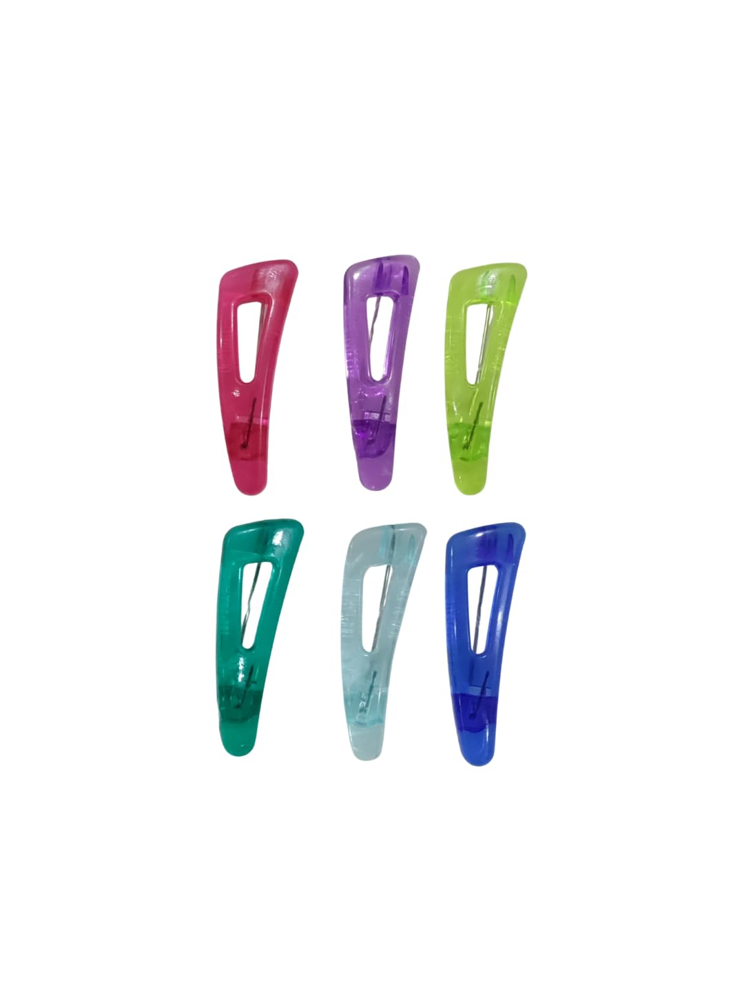 Colourful Plastic Saree Pins, Snap Clip Style, Multicolour, Set of 6, Transparent, Stylish Casual Wear, Saree Pin for Women, Safety Pin, Strong, Plastic, Imported Pin (Pack of 6)-image-40