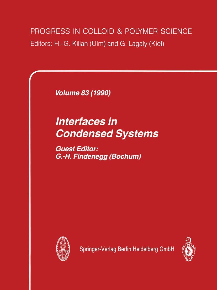 Buy Interfaces in Condensed Systems: 83 (Progress in Colloid and Polymer Science) — BookShops.in