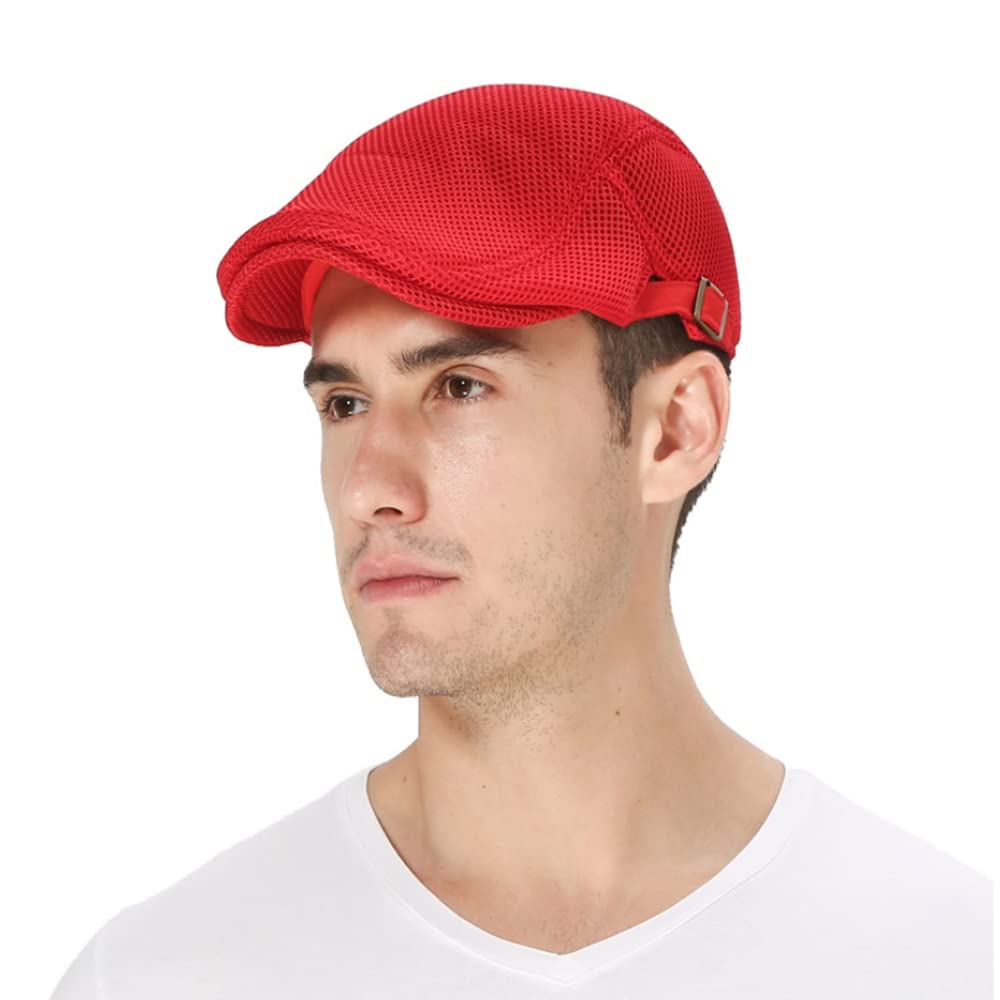 Red Straw Newsboy Hat New ERIC JAVITZ CAPITAN WOVEN SQUISHEE NEWSBOY HAT RED | eBay main image 2
