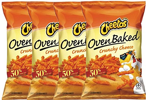 Cheetos Over Baked Crunchy Cheese Gluten Free Snacks 7.63 Oz Snack Care Package for College, Military, Sports (4)