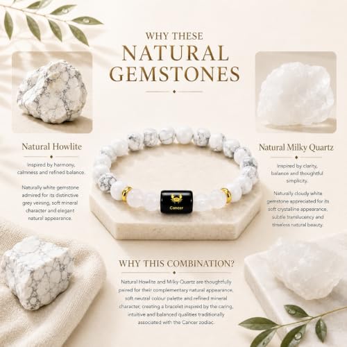 Image of Zodiac Bracelet for Men & Women | 12 Zodiac Signs & Rashi Collection | Natural Crystal Bracelets | Lab Tested Natural Stones | Premium Gift Box & Velvet Pouch