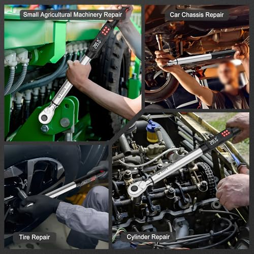 Image of VANPO Digital Torque Wrench 1 /2-Inch Drive, 14.7-295.0 ft-lb /20-400 Nm | ±2% Accuracy, Electronic Torque Wrench with LCD Display, Audible & Vibration Alert, for Automotive & Light Industrial Work